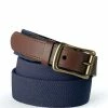 Oxford & Evergreen Accessories Lands' End Cotton Elastic Surcingle Belt, Navy 2 Oxford & Evergreen Accessories Lands' End Cotton Elastic Surcingle Belt, Navy