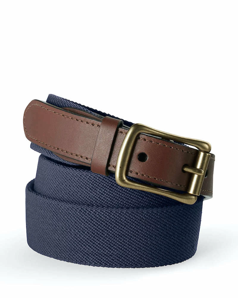 Oxford & Evergreen Accessories Lands' End Cotton Elastic Surcingle Belt, Navy 3 Oxford & Evergreen Accessories Lands' End Cotton Elastic Surcingle Belt, Navy