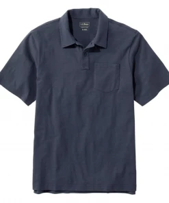Oxford & Evergreen L.L. Bean Organic Cotton Jersey Knit Polo Shirt, Carbon Navy (6 Colors)
