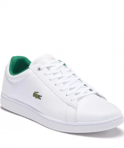 Oxford & Evergreen Lacoste Hydez Leather Sneaker, White & Green Shoes