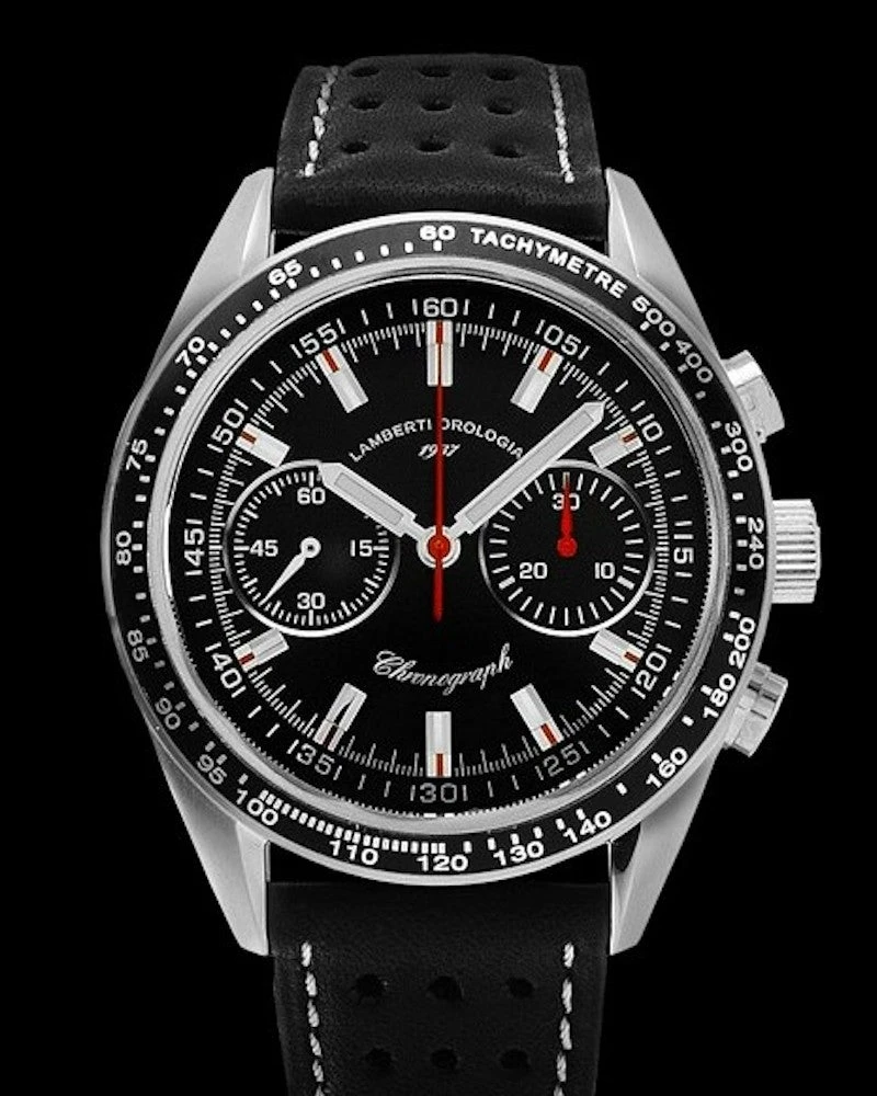 Oxford & Evergreen Lamberti Orologiai 50508 NNZ Chronodromo Chronograph, Black Dial (41mm) Chronographs 3 Oxford & Evergreen Lamberti Orologiai 50508 NNZ Chronodromo Chronograph, Black Dial (41mm) Chronographs
