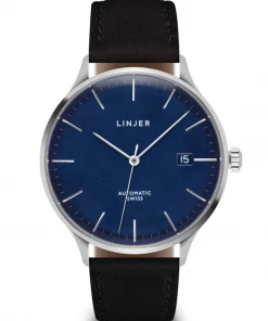 Oxford & Evergreen Evening Watches Linjer Automatic Watch, Blue Dial (38mm)