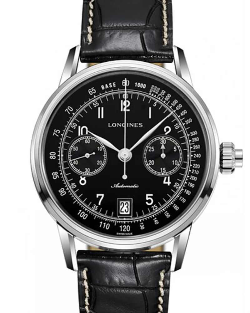 Oxford & Evergreen Longines Heritage Chronograph Automatic Watch, Black Dial (41mm) 3 Oxford & Evergreen Longines Heritage Chronograph Automatic Watch, Black Dial (41mm)