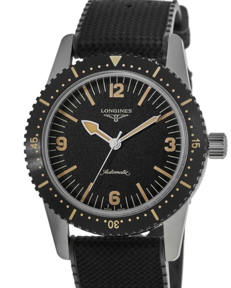 Oxford & Evergreen Dive Watches Longines Heritage Skin Diver Automatic Watch, Black Dial (42mm) 3 Oxford & Evergreen Dive Watches Longines Heritage Skin Diver Automatic Watch, Black Dial (42mm)