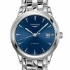 Oxford & Evergreen Evening Watches Longines Flagship L4.974.4.92.6 Automatic Watch, Blue (38.5mm) 1 Oxford & Evergreen Evening Watches Longines Flagship L4.974.4.92.6 Automatic Watch, Blue (38.5mm)