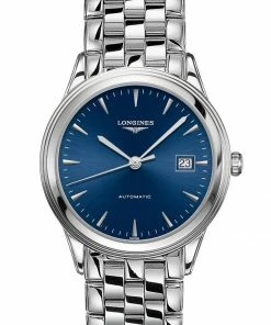 Oxford & Evergreen Evening Watches Longines Flagship L4.974.4.92.6 Automatic Watch, Blue (38.5mm)