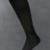Oxford & Evergreen Lorenzo Uomo Tuxedo Over The Calf Silk Socks, Black 1 Oxford & Evergreen Lorenzo Uomo Tuxedo Over The Calf Silk Socks, Black