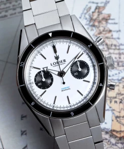 Oxford & Evergreen Lorier Gemini Manual-Wind Chronograph, Black & White (3 Colors) (39mm) Wristwatches
