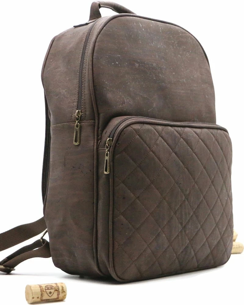 Oxford & Evergreen Malandro Fashion Cortez Vegan Cork Backpack, Brown 3 Oxford & Evergreen Malandro Fashion Cortez Vegan Cork Backpack, Brown