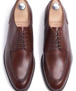 Oxford & Evergreen Meermin 101596 Split-Toe Bluchers, Oak Antique Calfskin Shoes