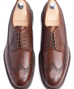 Oxford & Evergreen Meermin 101375 Longwing Bluchers, Brown Country Calfskin Shoes