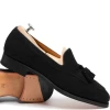 Oxford & Evergreen Meermin 101412 Suede Tassel Loafers, Black 1 Oxford & Evergreen Meermin 101412 Suede Tassel Loafers, Black