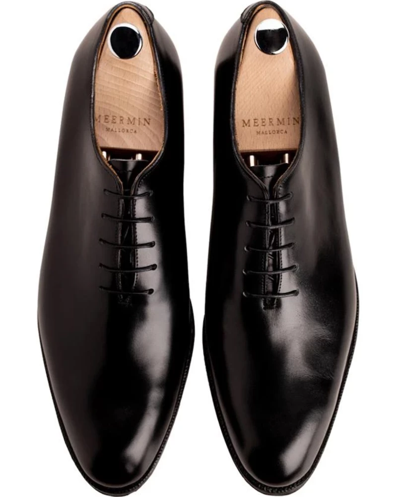 Oxford & Evergreen Meermin 101240 Wholecut Dress Shoes, Black Calfskin 3 Oxford & Evergreen Meermin 101240 Wholecut Dress Shoes, Black Calfskin