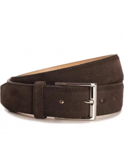 Oxford & Evergreen Meermin 104135 Leather Belt, Brown Suede
