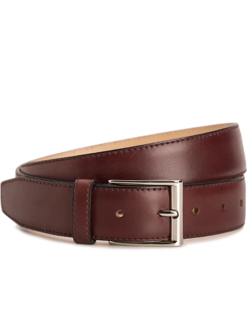Oxford & Evergreen Accessories Meermin 104135 Leather Belt, Burgundy Calfskin 3 Oxford & Evergreen Accessories Meermin 104135 Leather Belt, Burgundy Calfskin