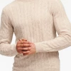 Oxford & Evergreen Clothing Naadam Cable Knit Crewneck Sweater, Wool/Cashmere, Oatmeal (4 Colors) 2 Oxford & Evergreen Clothing Naadam Cable Knit Crewneck Sweater, Wool/Cashmere, Oatmeal (4 Colors)