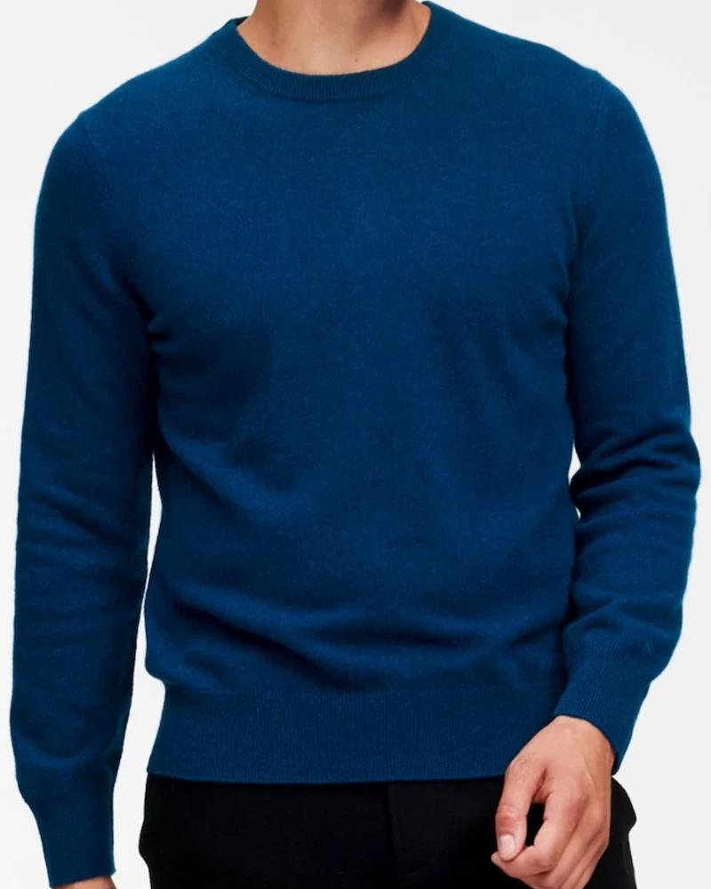 Oxford & Evergreen Naadam Essential Cashmere Sweater, Peacock Blue (14 Colors) Clothing 3 Oxford & Evergreen Naadam Essential Cashmere Sweater, Peacock Blue (14 Colors) Clothing