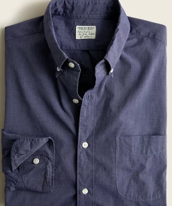Oxford & Evergreen Clothing J. Crew Slim Stretch Secret Wash Organic Cotton Poplin Shirt, Montclair Navy