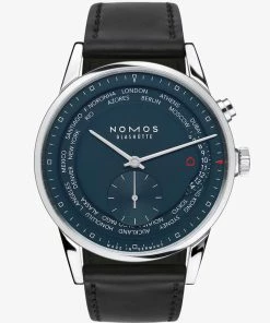 Oxford & Evergreen Nomos Glashütte Zürich World Timer, Midnight Blue (40mm) Accessories
