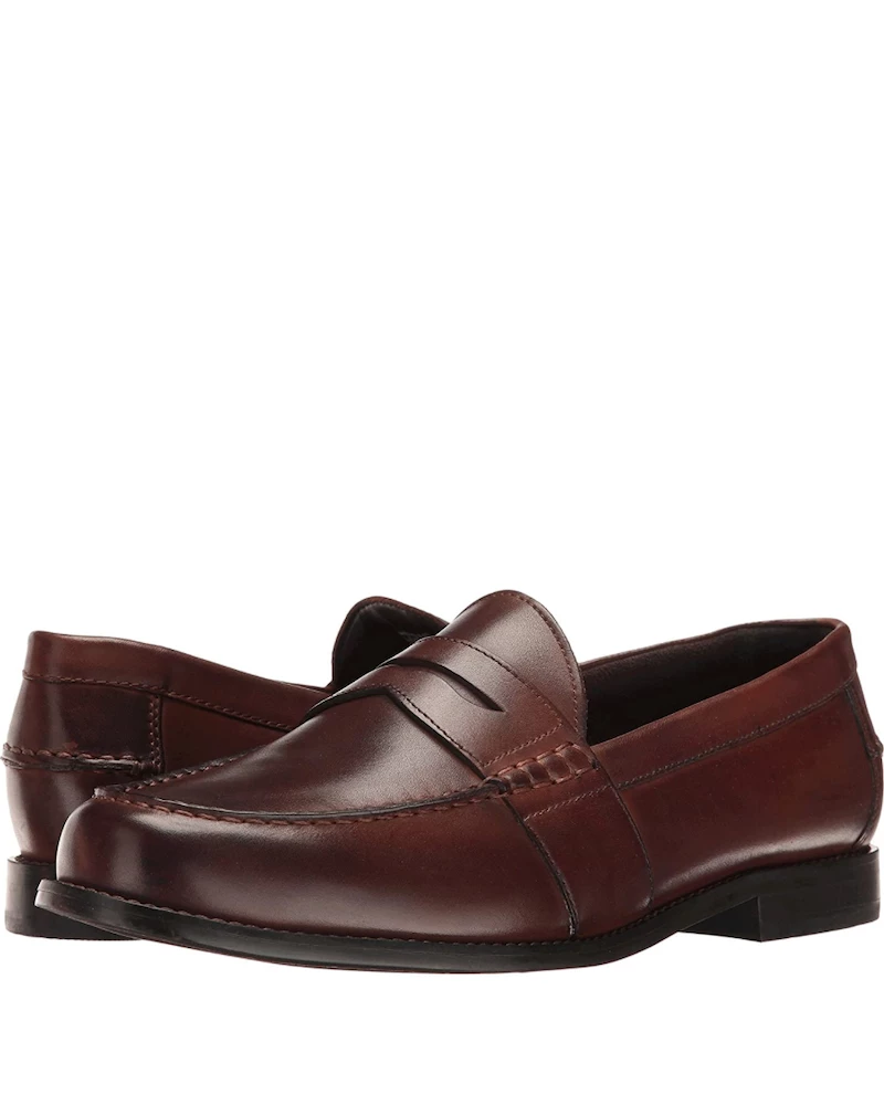 Oxford & Evergreen Shoes Nunn Bush Noah Beef Roll Penny Loafer, Brown 3 Oxford & Evergreen Shoes Nunn Bush Noah Beef Roll Penny Loafer, Brown