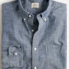 Oxford & Evergreen Clothing J. Crew Slim Organic Cotton Chambray Shirt In One-Year Wash (Faded Navy Blue) 1 Oxford & Evergreen Clothing J. Crew Slim Organic Cotton Chambray Shirt In One-Year Wash (Faded Navy Blue)