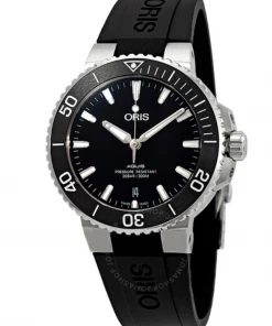 Oxford & Evergreen Oris Aquis Automatic Dive Watch, Black 01 733 7732 4124-07 4 21 64FC (39.5mm) Wristwatches