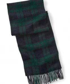 Oxford & Evergreen Orvis Scottish Lambswool Scarf, Black Watch Plaid (Blue & Green) (5 Patterns)