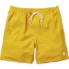 Oxford & Evergreen Outerknown Nomadic Volley Recycled Polyester Swim Shorts, Golden Rod (Yellow)