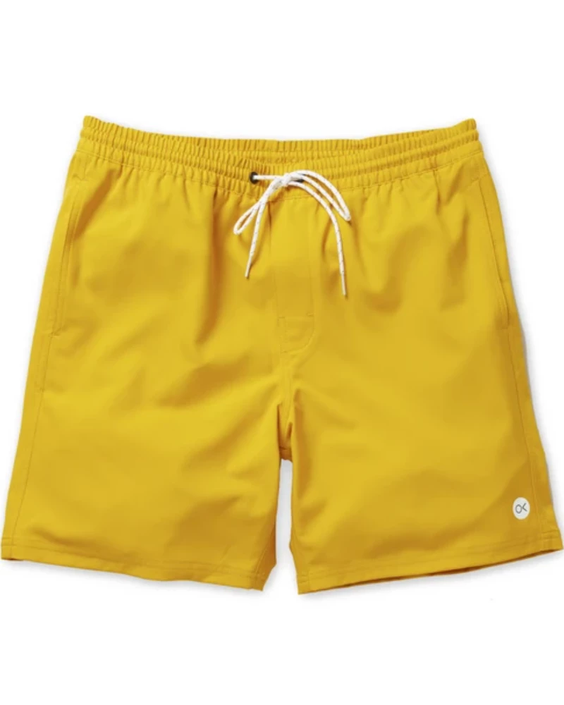Oxford & Evergreen Outerknown Nomadic Volley Recycled Polyester Swim Shorts, Golden Rod (Yellow) 3 Oxford & Evergreen Outerknown Nomadic Volley Recycled Polyester Swim Shorts, Golden Rod (Yellow)
