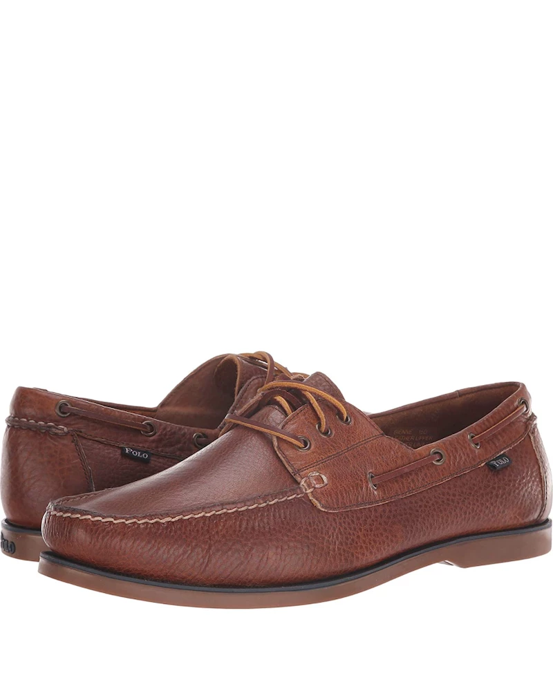 Oxford & Evergreen Polo Ralph Lauren Bienne Tumbled Leather Boat Shoes, Tan 3 Oxford & Evergreen Polo Ralph Lauren Bienne Tumbled Leather Boat Shoes, Tan