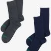 Oxford & Evergreen Clothing Pact Organic Cotton Socks 2-Pack (Charcoal Heather & Maritime Navy) 1 Oxford & Evergreen Clothing Pact Organic Cotton Socks 2-Pack (Charcoal Heather & Maritime Navy)