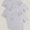 Oxford & Evergreen Clothing Pact Organic Cotton V-Neck Undershirts, 4-Pack, Gray