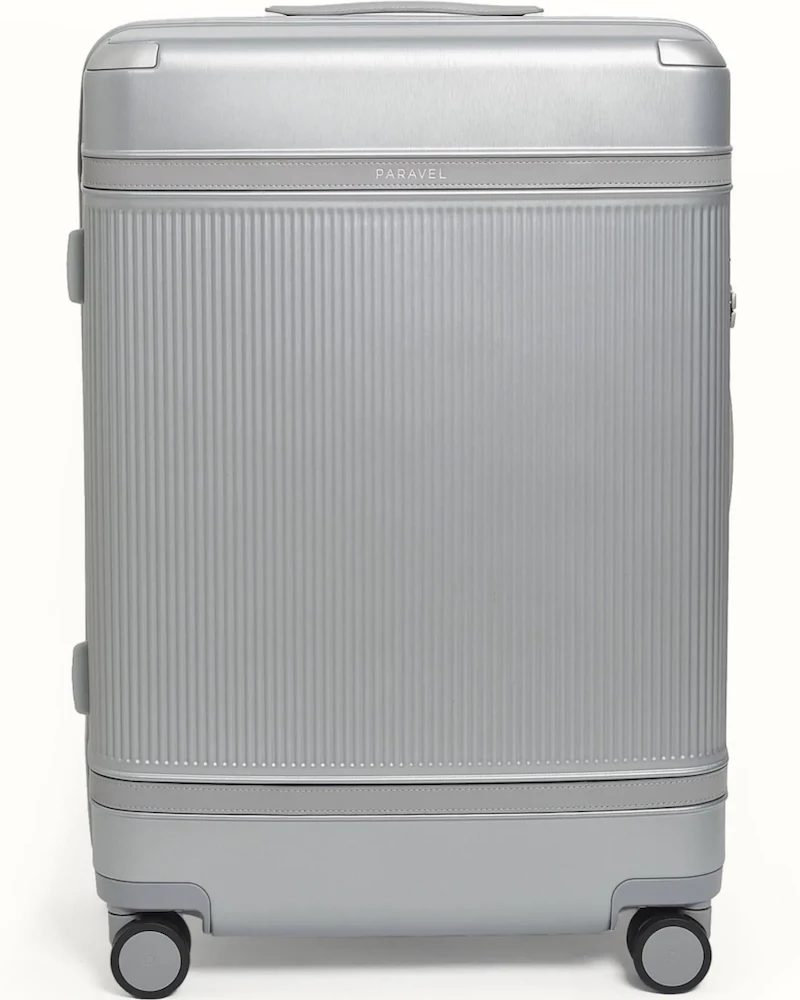 Oxford & Evergreen Paravel Aviator Stow-Away Suitcase With Recycled Plastics Inside & Out, Metro Silver (6 Colors Available) Bags & Baggage 3 Oxford & Evergreen Paravel Aviator Stow-Away Suitcase With Recycled Plastics Inside & Out, Metro Silver (6 Colors Available) Bags & Baggage