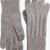 Oxford & Evergreen Pendleton Cable-Knit Gloves, Grey Heather