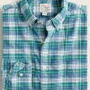 Oxford & Evergreen J. Crew Slim Broken-In Organic Cotton Oxford Shirt, Nicky Blue White (Blue & Green) Clothing 1 Oxford & Evergreen J. Crew Slim Broken-In Organic Cotton Oxford Shirt, Nicky Blue White (Blue & Green) Clothing