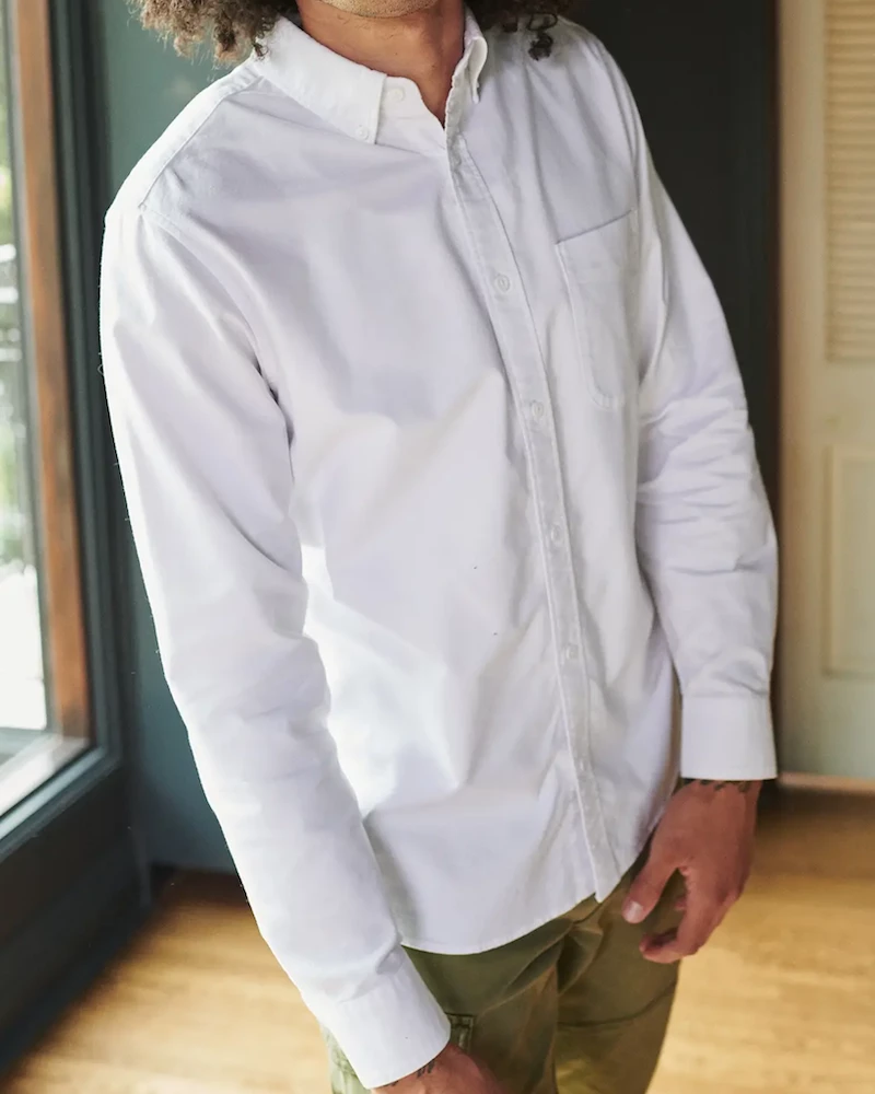 Oxford & Evergreen Clothing Quince Organic Cotton Oxford Shirt, White 3 Oxford & Evergreen Clothing Quince Organic Cotton Oxford Shirt, White