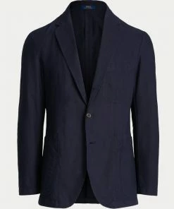 Oxford & Evergreen Polo Ralph Lauren Garment-Dyed Cotton Sport Coat, Navy