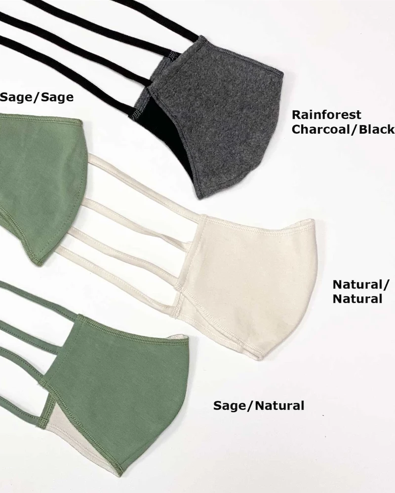 Oxford & Evergreen Rawganique Vivaldi Two- Or Three-Layer Organic Cotton Face Mask (6 Colors) 3 Oxford & Evergreen Rawganique Vivaldi Two- Or Three-Layer Organic Cotton Face Mask (6 Colors)