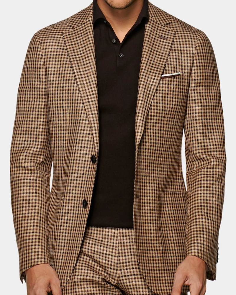 Oxford & Evergreen Suitsupply Havana Suit, Fair Wear & Carbon Neutral, Brown Check 3 Oxford & Evergreen Suitsupply Havana Suit, Fair Wear & Carbon Neutral, Brown Check