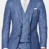 Oxford & Evergreen Clothing Suitsupply Mid Blue Check Lazio Suit, Fair Wear & Carbon Neutral, Blue 1 Oxford & Evergreen Clothing Suitsupply Mid Blue Check Lazio Suit, Fair Wear & Carbon Neutral, Blue