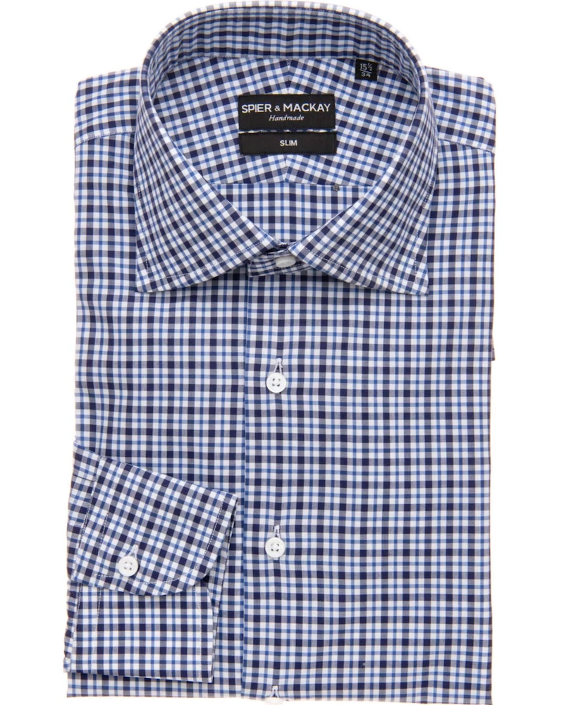 Oxford & Evergreen Spier & Mackay Dress Shirt, Navy Heavy Tattersall Clothing 3 Oxford & Evergreen Spier & Mackay Dress Shirt, Navy Heavy Tattersall Clothing