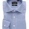 Oxford & Evergreen Clothing Spier & Mackay Dress Shirt, Blue & Navy Tattersall