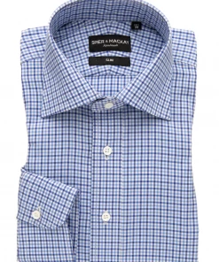 Oxford & Evergreen Clothing Spier & Mackay Dress Shirt, Blue & Navy Tattersall
