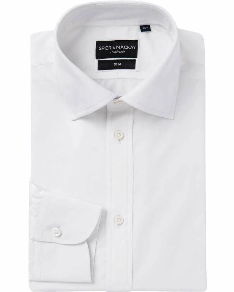Oxford & Evergreen Spier & Mackay Dress Shirt, Premium White Poplin 3 Oxford & Evergreen Spier & Mackay Dress Shirt, Premium White Poplin