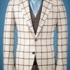 Oxford & Evergreen Spier & Mackay Sport Coat, Light Brown & Tan Windowpane 1 Oxford & Evergreen Spier & Mackay Sport Coat, Light Brown & Tan Windowpane