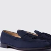 Oxford & Evergreen Shoes Scarosso Duccio Abisso Suede Tassel Loafers, Dark Blue 2 Oxford & Evergreen Shoes Scarosso Duccio Abisso Suede Tassel Loafers, Dark Blue