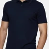 Oxford & Evergreen Wool&Prince Merino Wool Polo Shirt, Navy Clothing 1 Oxford & Evergreen Wool&Prince Merino Wool Polo Shirt, Navy Clothing
