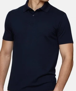 Oxford & Evergreen Wool&Prince Merino Wool Polo Shirt, Navy Clothing