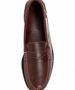 Oxford & Evergreen Shoes Sebago Dan Leather Boat Shoe, Brown