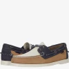 Oxford & Evergreen Sebago Portland Archive Boat Shoes, Beige Camel / Blue / Navy 2 Oxford & Evergreen Sebago Portland Archive Boat Shoes, Beige Camel / Blue / Navy